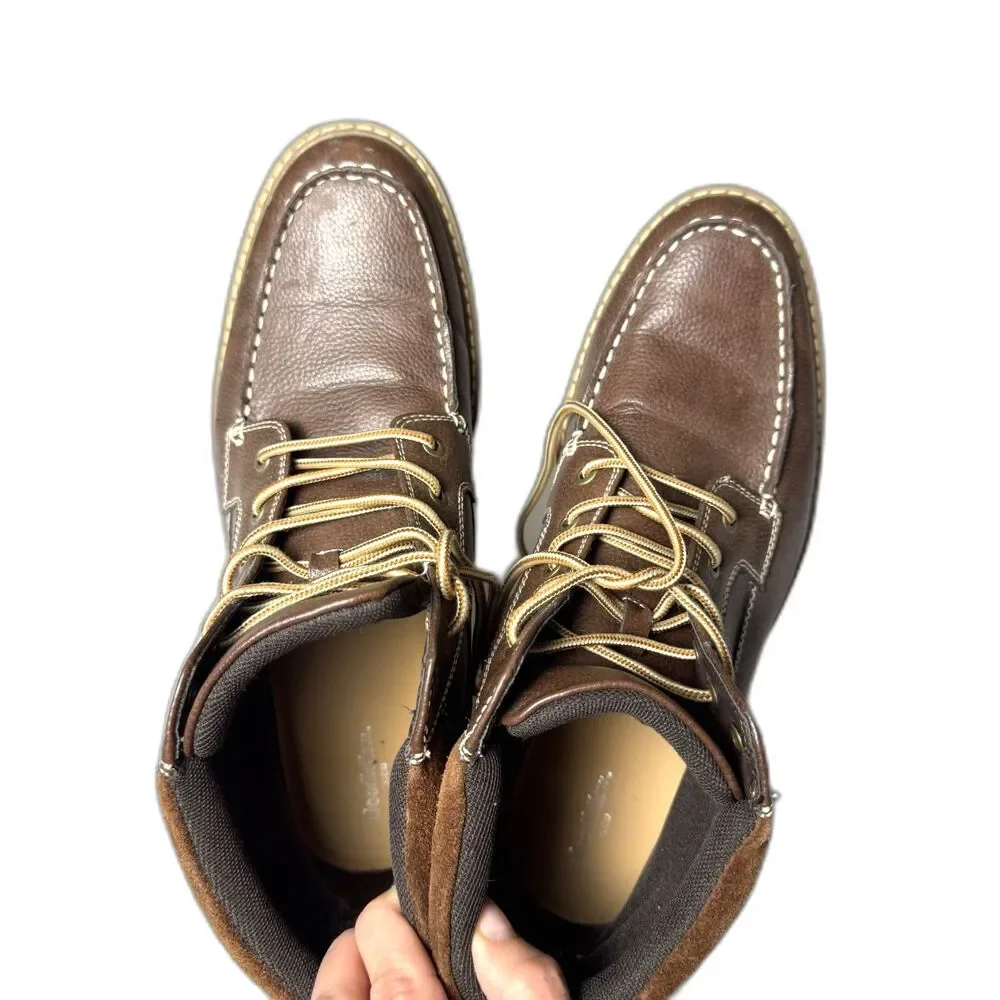 Size 11.5 Goodfellow lace up boots vegan leather (10456)